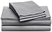 Amazon Brand – Pinzon 400-Thread-Count Hemstitch Egyptian Cotton Sheet Set - King, Light Grey