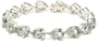 Sterling Silver Green Amethyst Pear-Shaped Bracelet, 7.25"