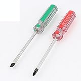 uxcell　スクリュードライバー　ねじ回し　プラスチック滑り止めハンドル　5mmフィリップスチップ　1個マイナスドライバー　1個フィリップスドライバー