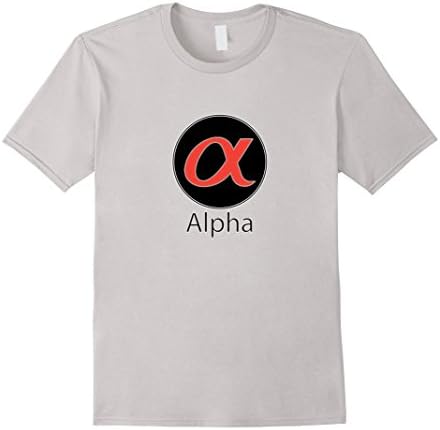 Men's Alpha Male, Female T-Shirt for the Top Alpha in your Life Large Silver