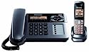 Panasonic Dect 6.0 Metallic Gray Cordless/Corded Phone with Answering Machine (KX-TG1061M)