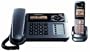 Panasonic KX-TG1061M Cordless/Corded Phone with Answering Machine, Metallic Grey