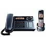 Panasonic Dect 6.0 Metallic Gray Cordless/Corded Phone with Answering Machine (KX-TG1061M)