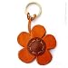 FIORE - Flower Italian Leather Key Chain, Light Leather