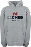 Mississippi Rebels Youth Grey Tackle Twill Hooded Sweatshirt