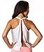 Coqueta Tank Top Open Back Sexy Halter Knotted Tunic Backless Sport Shirt White