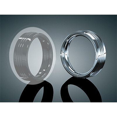 Kuryakyn 7277 Chrome Unlit 4-1/2 in. Headlight Trim Ring for Harley 83-13 H-D 4-1/2 Passing Lamps (7277)