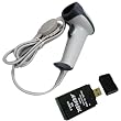 Wired Handheld USB Automatic Laser Barcode Scanner Reader With USB Cable w/ AGPtek USB2.0 All in one card reader
