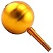 BYB Gold Anodized Aluminum Flagpole Ball Ornament, 3-Inch, Suitable for US Flag