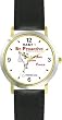 Habit 1 - Be Proactive (English Text) - DELUXE TWO-TONE WATCH from THE 7 HABITS - WATCH COLLECTION BY WATCHBUDDY&reg; - Arabic Numbers - Black Leather Strap-Size-Children's Size-Small ( Boy's Size & Girl's Size )