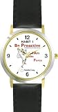 Habit 1 - Be Proactive (English Text) - DELUXE TWO-TONE WATCH from THE 7 HABITS - WATCH COLLECTION BY WATCHBUDDY&reg; - Arabic Numbers - Black Leather Strap-Size-Children's Size-Small ( Boy's Size & Girl's Size )