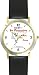 Habit 1 - Be Proactive (English Text) - DELUXE TWO-TONE WATCH from THE 7 HABITS - WATCH COLLECTION BY WATCHBUDDY&reg; - Arabic Numbers - Black Leather Strap-Size-Women's Size-Small