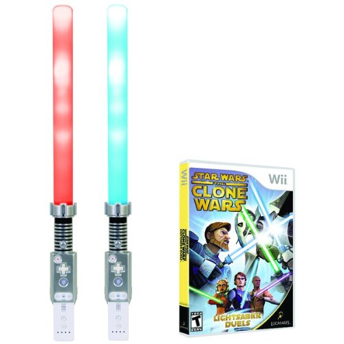 Dreamgear Dgwii-1242 Nintendo WiiTM Star Wars® The Clone Wars: Lightsaber DuelsTM Game With 2 Lightsabers - Video Game Accessories