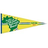 Brazil Gold World Cup 17'' x 40'' Premium Felt Pennant