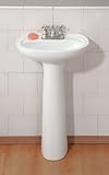 Cheviot 613W18-4 White Fiore Pedestal Lavatory with 4 Faucet Centers from the Fiore Collection 6131