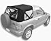 Acme C940/Clear-CR1002 Black Crush Grain Vinyl SUV Soft Top for Kia Sportage