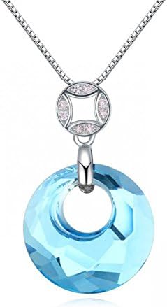 Beauty Of Fashion A Genuine Swarovski Crystal Elements By S925 Silver Necklace, Silver Jewelry , Factory Direct Sales