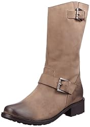 Buffalo London 1000 NEW 06 OIL NUBUCK SYNT FUR 135528, Damen Bikerboots, Braun (MUD 01), EU 37