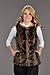 Faux Mink Acrylic Poly Hooded faux fur vest Lined