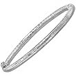 White Gold Hollow Bangle
