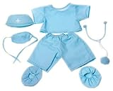 Doctor "Scrubs" Outfit Teddy Bear Clothes Fit 14" - 18" Build-A-Bear, Vermont Teddy Bears, and Make Your Own Stuffed Animals