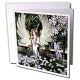 WhiteOak Art Designs Angel Prints - Angel of Thankfulness An Angel with butterflies - Greeting Cards-12 Greeting Cards with envelopes