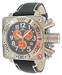 Adee Kaye Mens XXL Square Russian Diver Chronograph Watch w/ Black and Orange Dial
