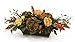Distinctive Designs Horizontal Design with Roses, Peonies, Berries and Birch in Rust Filigree Planter