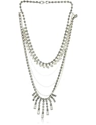 Nola Singer "Lauren" Clear Rhinestone Necklaces with Silver Chains