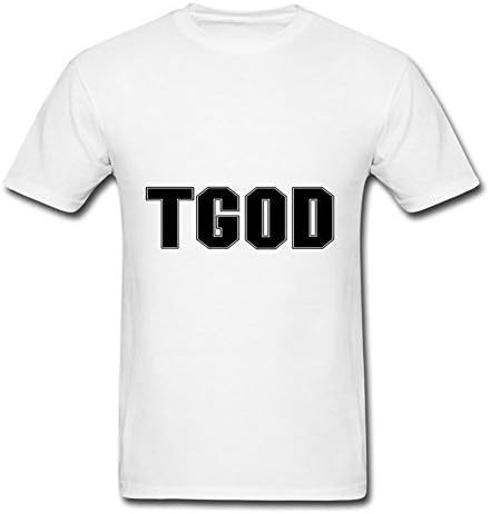 Custom Summer Men Tgod 2015 Print Round Neck Short Sleeve Cotton T-shirts, White Small Available