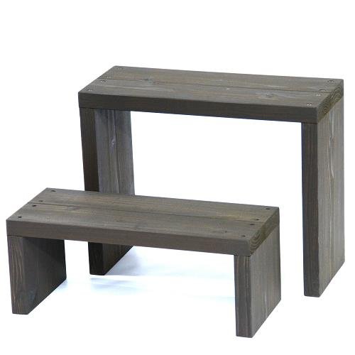Welcome wood ウッドステージ45型　2段タイプ　  色はUB　アンバーブラウン　　【完成品】　組み立てる必要なし！！　個別に移動できるのでとっても便利！！