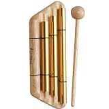 Tycoon Percussion 3 Gold Plated Chimes On Siam Oak Bar