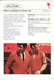 Silver Needles Knitting Pattern, Mans Cardigan & Waistcoat in Fancy Rib, Chest Sizes, 38,40,42" 97,102,107 cm, Pattern Number 7