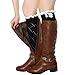 FAYBOX Women Lace Boot Socks Trim Leg Warmers Button Cuffs Toppers