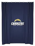 Best Quality Locker Room Shower Curtain - San Diego Chargers NFL /Color Midnight Size 72 X 72
