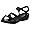 Camper Women's Diminuto Wedge Sandal,Black,38 EU (US Women's 8 M)