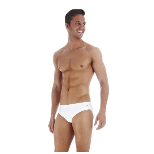 Speedo Herren Badehose 6,5cm Logo Active Brief, wei&szlig;-neonblau, 5, 8068467960 Preisvergleich