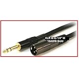Buy PTC Premier GOLD HIGH GRADE Series XLR Male to 1 4-inch TRS Male 16AWG Cable - Gold Plated - 10... by PTC