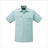 サンエス(SUN-S) 半袖シャツ 男女ペアユニフォーム 作業シャツ 春夏 ss-ag10777-b ライトグリーン ３Ｌ(ＸＬ)