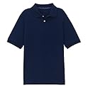 Boys' Uniform Short-Sleeve Piqué Polo - Navy