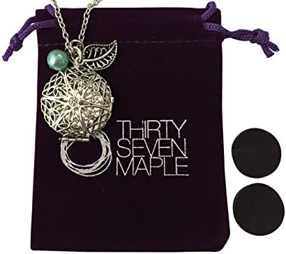 Antique Style Essential Oil Diffuser Locket Necklace | Essential Oil Necklace with Antique Finish