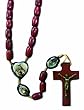 Rosary - Carmen Images With 8mm Oval Wooden Beads - 18in. Length