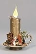 7" 'Tis The Season Battery Operated LED Holy Family Christmas Scene Gold Candle