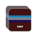 Personal Name Gift - "LOAN" Set of 4 Mini-Mousepad Coasters (blue design)