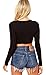 Vivian's Fashions Top - Crop Top, Long Sleeve