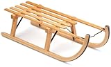 Hamax Kinder Holzschlitten DAVOS mit Lattensitz, buche und plywood, 90x33x27, 541001