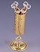 Kitchen & Housewares : GOLD PICK HOLDER - SET OF 6 GOLD PLATED AND CRYSTAL PICKS AND HOLDER