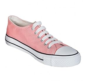 Women's Melon Lace up Canvas Shoes (Orange, US 6 - UK 4)