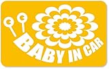 imoninn BABY in car ステッカー　【マグネットタイプ】　No.27　デンデンムシさん　（黄色）
