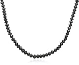14k White Gold Faceted Black Diamond Necklace (60 cttw), 18